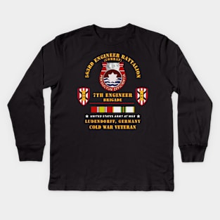 563rd Engineer Bn, 7th Eng Bde, Ludendorff, Germany w COLD SVC X 300 Kids Long Sleeve T-Shirt